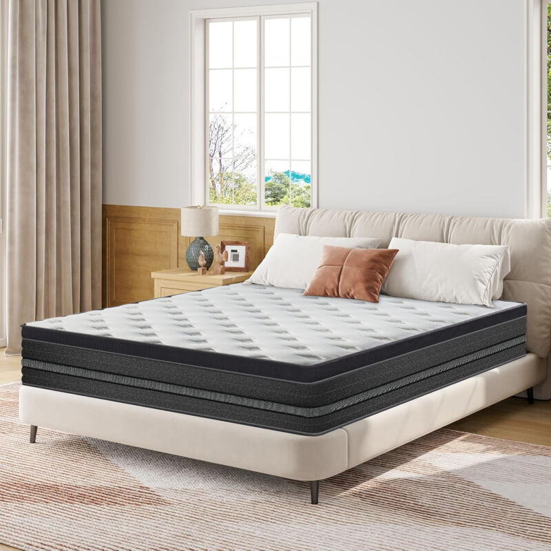 Matelas de luxe 140x200 cm, mémoire de forme, Ép 30cm, 10 zones de confort, Hypoallergénique - Matelas Ergonomique