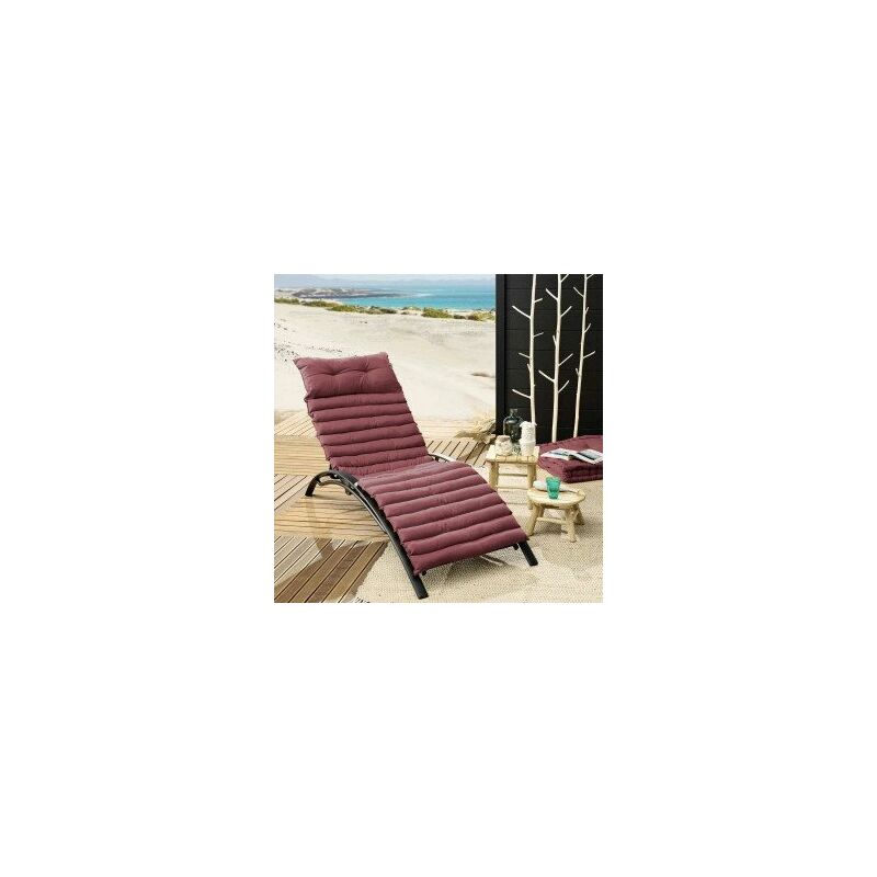 Matelas de plage enroulable (L180 cm) Pixel Rose Marsala