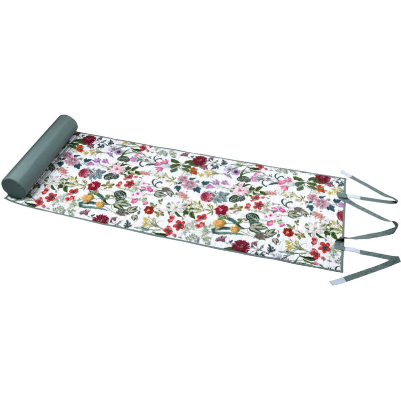 Matelas de plage fleuri Vert 150x70 cm