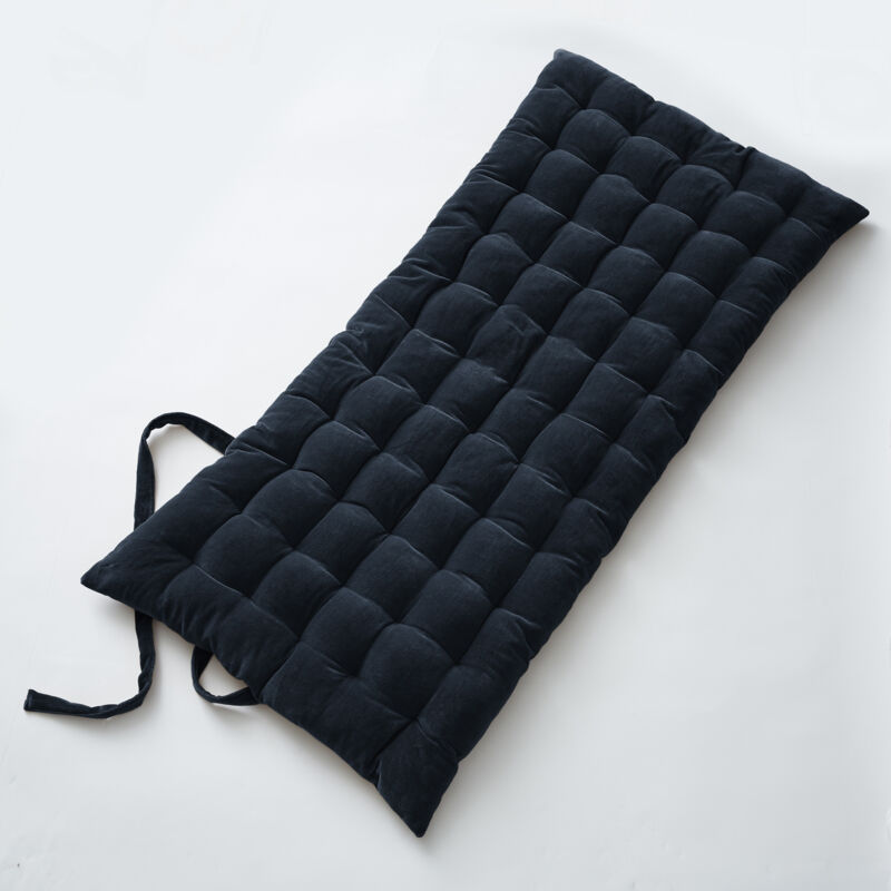 L'effet Papillon - Matelas de sol 60 x 120 velours de coton césar minuit Bleu foncé