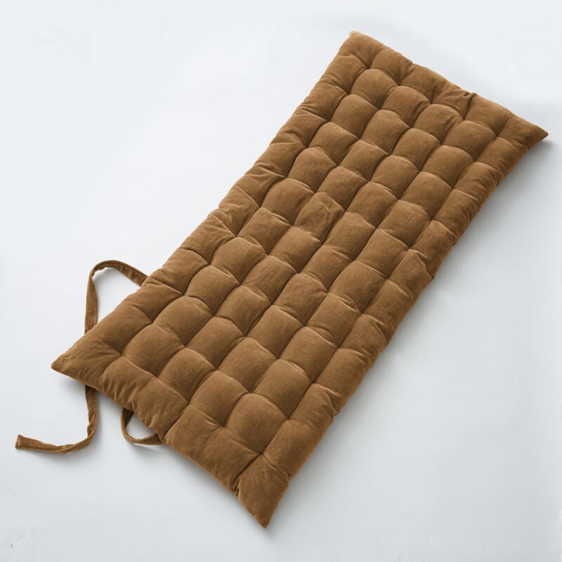 L'effet Papillon - Matelas de sol 60 x 120 velours de coton césar camel Marron