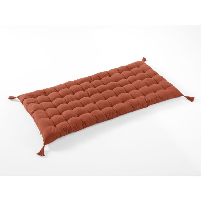 L'effet Papillon - Matelas de sol avec pompons Kalas Terracotta