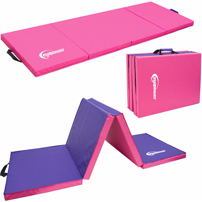 180x60 Tapis de Gymnastique Pliable - Tapis Gymnastique Epais 5cm Tapis de Sport - pink