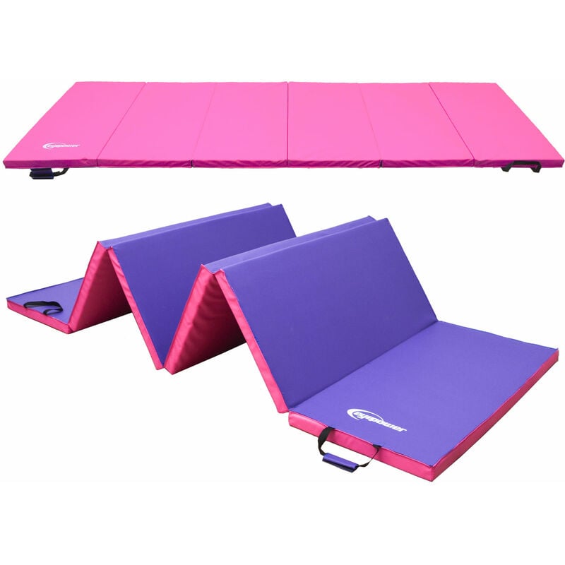 Eyepower - Epais 5cm: 300x100 Tapis de Gymnastique Pliable Tapis Gymnastique Tapis de Sport - pink