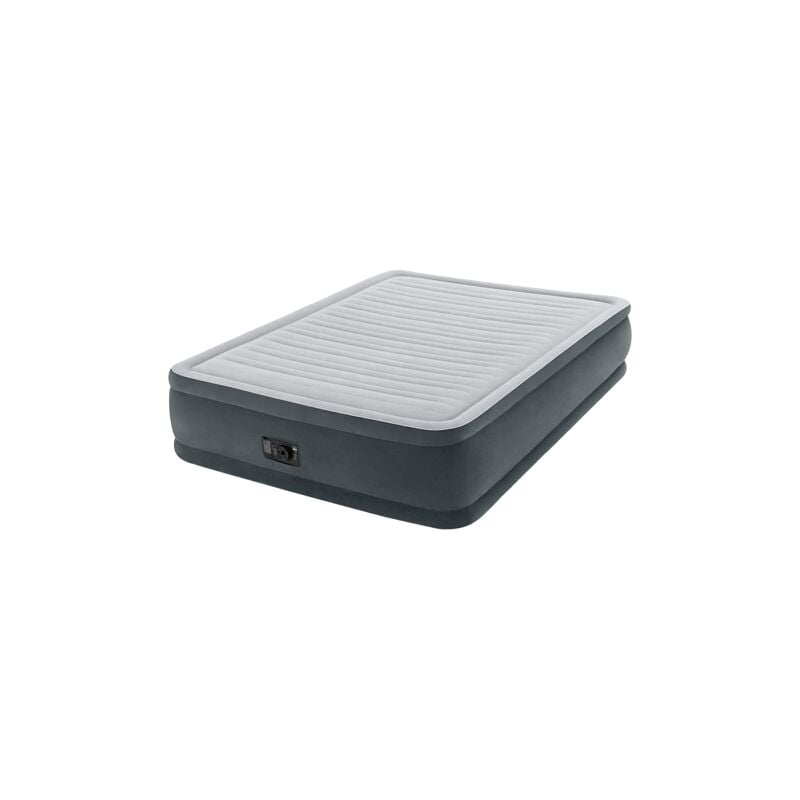 64414 matelas gonflable double 152x203x46 cm structure interne en Fiber-Tech gris clair - Intex