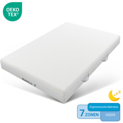 Matelas en mousse 180x200cm 20cm H3 H2 7 zones tissu climatique fermeture éclair poignées