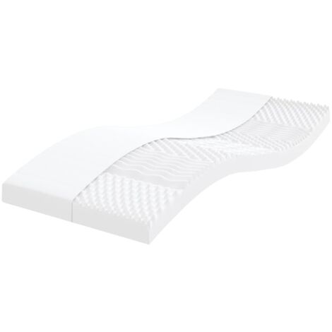 Matelas en mousse 2 pcs Matelas de lit blanc 80x200 cm 7 zones dureté 20 ILD CFW66892 CFW987021