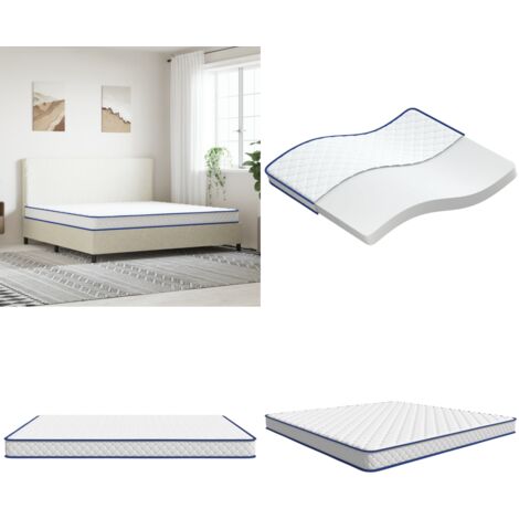 Matelas en mousse à mémoire de forme 200 x 180 x 17 cm - Matelas Memoire De Forme - Matelas Confort - Matelas Double - Literie - Sommier - Home & Living