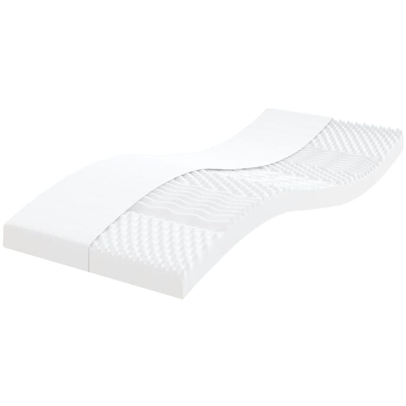Vidaxl - Matelas en mousse blanc 90x190 cm 7 zones dureté 20 ild