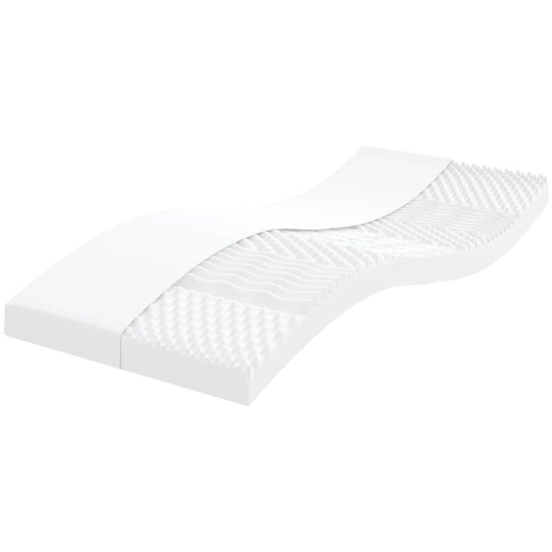 Vidaxl - Matelas en mousse blanc 90x210 cm 7 zones dureté 20 ild