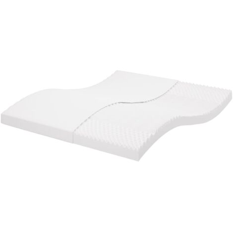 Matelas en mousse blanc 180x200 7 zones dureté 20 ILD