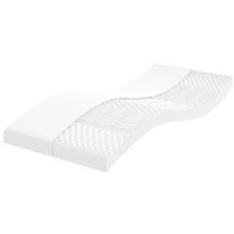 Matelas en mousse blanc 90x210 7 zones dureté 20 ILD