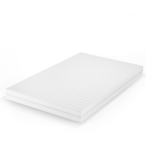 Matelas en mousse froide , Blanc, 140 x 200 cm H3 degré de dureté, 7 zones, Vitalispa