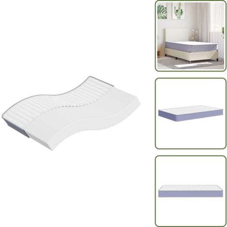 Matelas en mousse moyennement doux 120x200 cm - Matelas Mousse - Matelas Confortable - Matelas Double Face - Matelas Livraison Rapide - Lit  Blanc