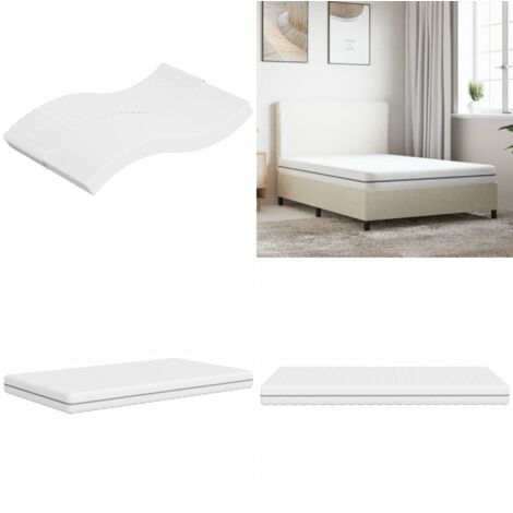 Matelas en mousse moyennement doux 120x200 cm - Matelas Mousse - Matelas Double Face - Matelas Confortable - Matelas Livraison Rapide - Literie Blanche - Home & Living