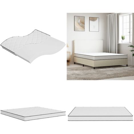 Matelas en mousse moyennement doux 180x200 cm - Matelas Mousse - Matelas Double - Matelas Confortable - Literie - Sommeil Réparateur - Home & Living