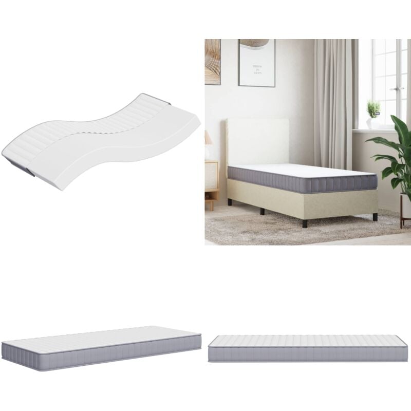 Matelas en mousse moyennement doux 90x200 cm - Matelas Mousse - Matelas Confortable - Matelas Livraison Rapide - Matelas Pas Cher - Lit Single - Home