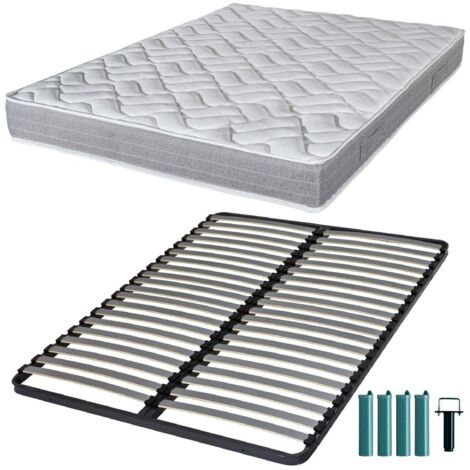 Matelas et sommier 120x190 Mousse - Maryland - Soutien ferme - Fabriqué en France