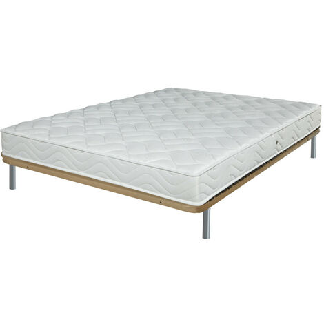 Matelas et sommier 120x190 Mousse - Morgan - Soutien ferme - Fabriqué en France