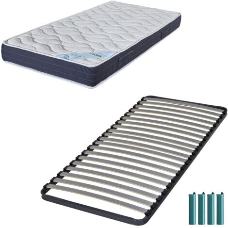 Matelas et sommier 80x190 Mousse - Melior - Soutien ferme - Fabriqué en France