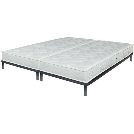 Matelas et sommier 80x190 Mousse - Morgan - Soutien ferme - Fabriqué en France