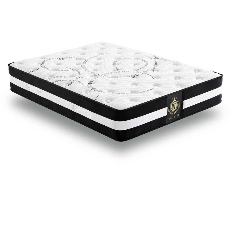 Sampur – Matelas mémoire de forme 200x200 cm – Épaisseur 30 cm – Soutien mi-ferme – Accueil moelleux – Anti-acariens et hypoallergénique