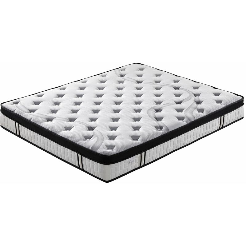 Matelas Fairmont : Mousse à mémoire de forme et Ressorts ensachés - 25 cm - 180x200 cm