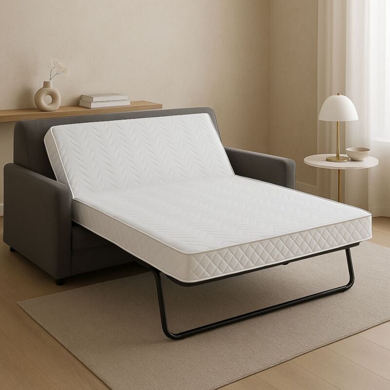 Matelas Ferme Pour tous bz 120x190 x 11 cm avec 4 cm Memoire de Forme 65 Kgs/m3 + Mousse Premium Haute Resilience - Dim Assise 60 cm