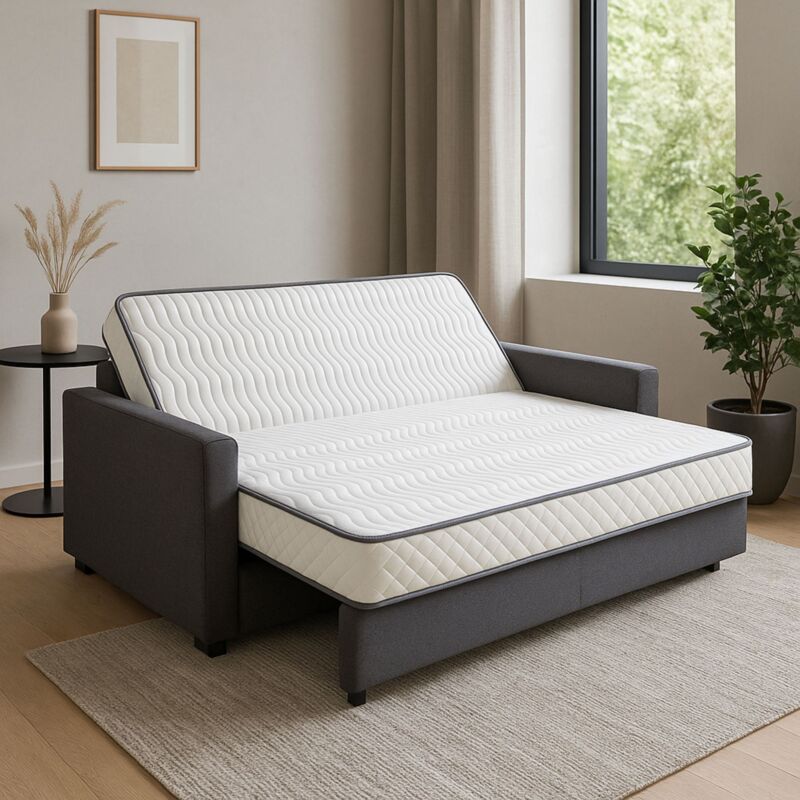 Nuits D'or - Matelas Ferme Pour tous bz 120x190 x 15 cm + contact avec contact Latex sur Face Hiver - Dim Assise 60 cm - 5 zones de Confort - Face