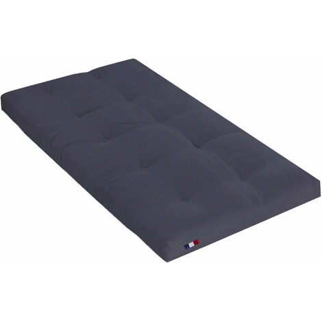 Matelas futon coeur en mousse à mémoire de forme, anthracite 90x190