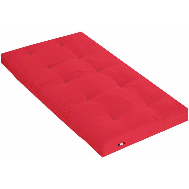 Matelas futon rouge coeur en latex 90x190