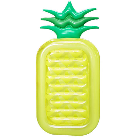 Matelas gonflable ananas en PVC pour adultes, chaise longue aquatique, lit flottant de loisirs, grand format, pliable, bouée de natation, dimensions 180 x 90 cm