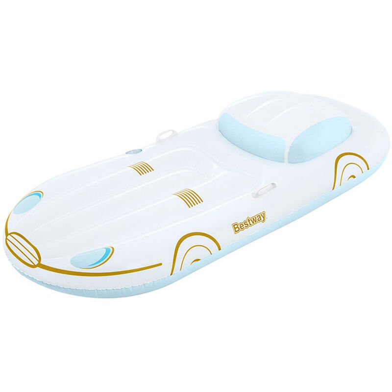 Bestway - Matelas Gonflable Croisière avec Dossier et Poignées 228x108 cm Plage et Piscine 43651