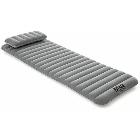BESTWAY Matelas gonflable floqué Venture Double + Pompe a pied – 2 places