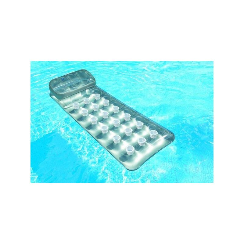 Matelas de piscine transparent à poches - Conforama