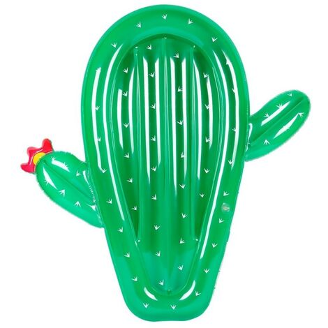 Matelas Gonflable d'Eau Géant, Ultra Confort, pour Piscine & Plage - Cactus - Longueur 120 cm