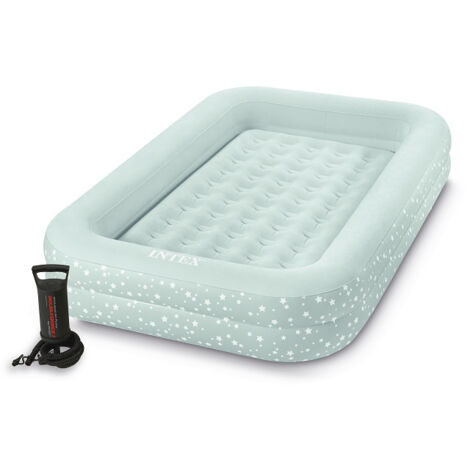 Intex - Lit matelas gonflable pour Enfant de 3 à 6 ans avec bords surélevés