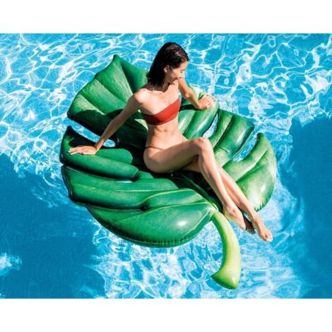 Matelas gonflable Feuille tropical Vert 213 x 142 cm