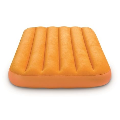 Matelas gonflable floqué pour enfant Intex - 157 x 88 x 18 cm - Orange