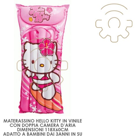 Matelas gonflable Hello Kitty 118 x 60 cm pour piscine enfants mer