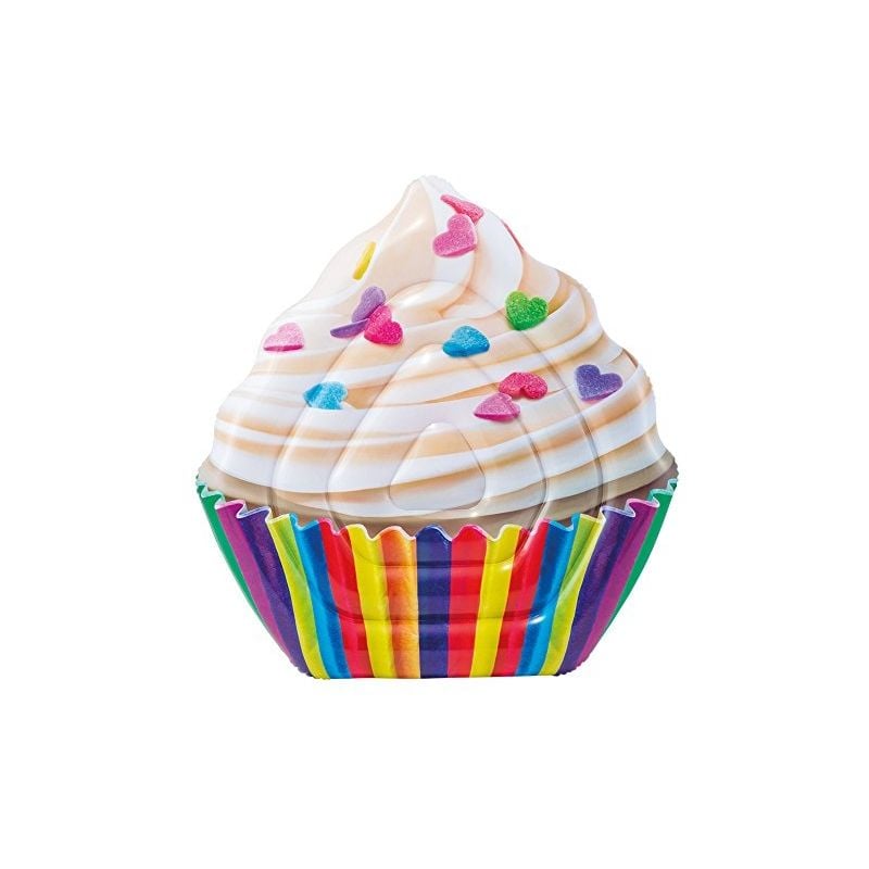 Intex - 58770 matelas avec impression réaliste cupcake, 142 x 135 cm