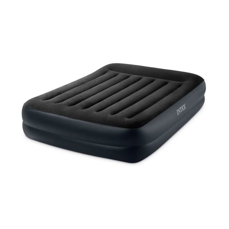 Intex - Matelas Gonflable Électrique 2 Places 'Fibertech' Bleu