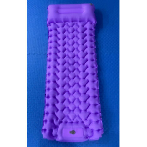 Matelas gonflable léger et portable, imperméable, pour camping, voyage, voiture, sieste, rangement, extérieur, tente, matelas gonflable à séchage rapide (violet)