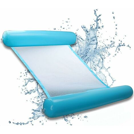 Matelas Gonflable Piscine, Hamac de Piscine, 4-en-1 Hamac Flottant, Flotteur Gonflable Piscine de inclinable Hamac d'eau Multi Usage Pliable Flottantes Hamac Portable Flotteur Ultraléger 12070