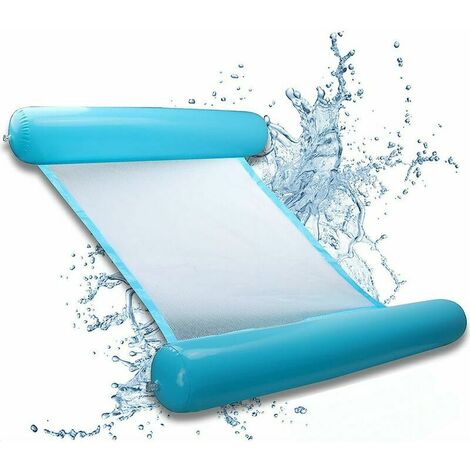Matelas Gonflable Piscine, Hamac de Piscine, 4-en-1 Hamac Flottant, Flotteur Gonflable Piscine de inclinable Hamac d'eau Multi Usage Pliable Flottantes Hamac Portable Flotteur Ultraléger 12070
