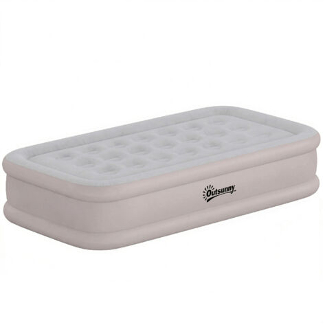 Matelas gonflable pliable une place avec pompe, gonflage en 3 minutes, dégonflage en 2 minutes, sac de transport, charge maximale 200 kg, dimensions : 190 x 97 x 39 cm, kaki