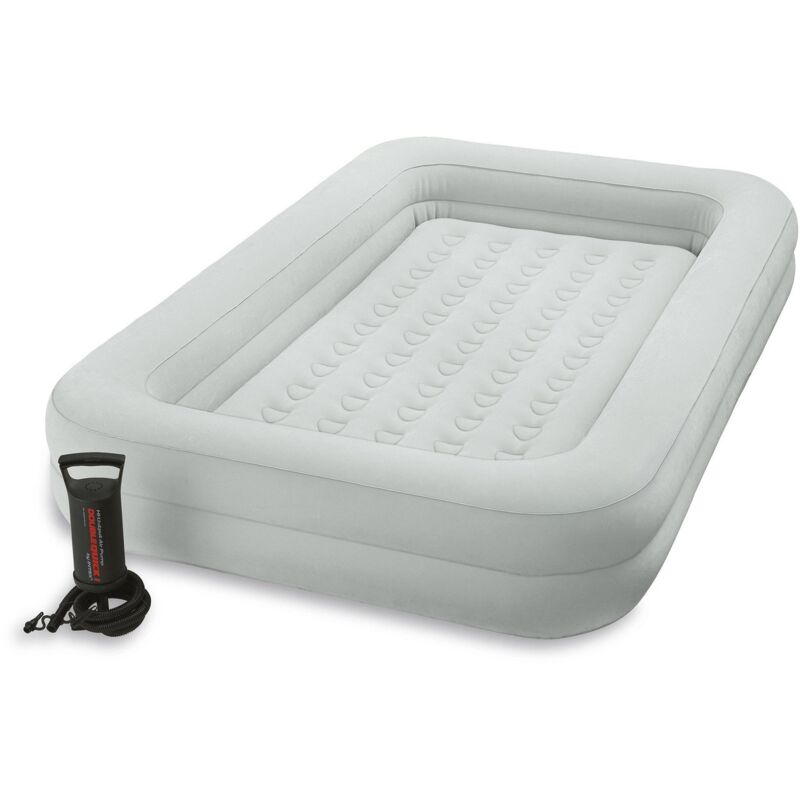 Matelas gonflable pour enfants 168x107x25 cm - Matelas gonflable Intex pour tout-petits - avec pompe électrique