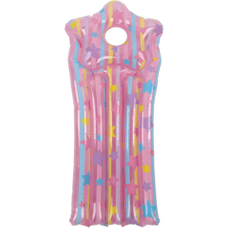 Matelas Gonflable pour Piscine 130x60cm Épais Anti-Fuites en PVC Écologique - Flotteur Rose pour Enfants