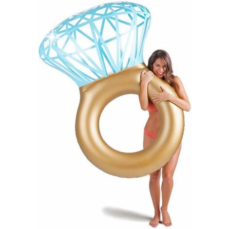 Matelas gonflable pour piscine, anneau de bain en diamant et flotteur avec doubles valves rapides, accessoires de photographie, jouets gonflables pour adultes 55 x 47,2 x 15,7