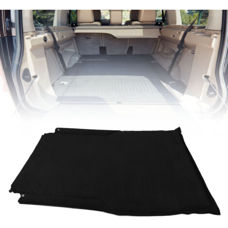 Matelas gonflable pour SUV avec oreiller intégré et protection latérale, 5 cm d'épaisseur, en daim, pour camping-car, monospace, camionnette, etc. Noir mystérieux